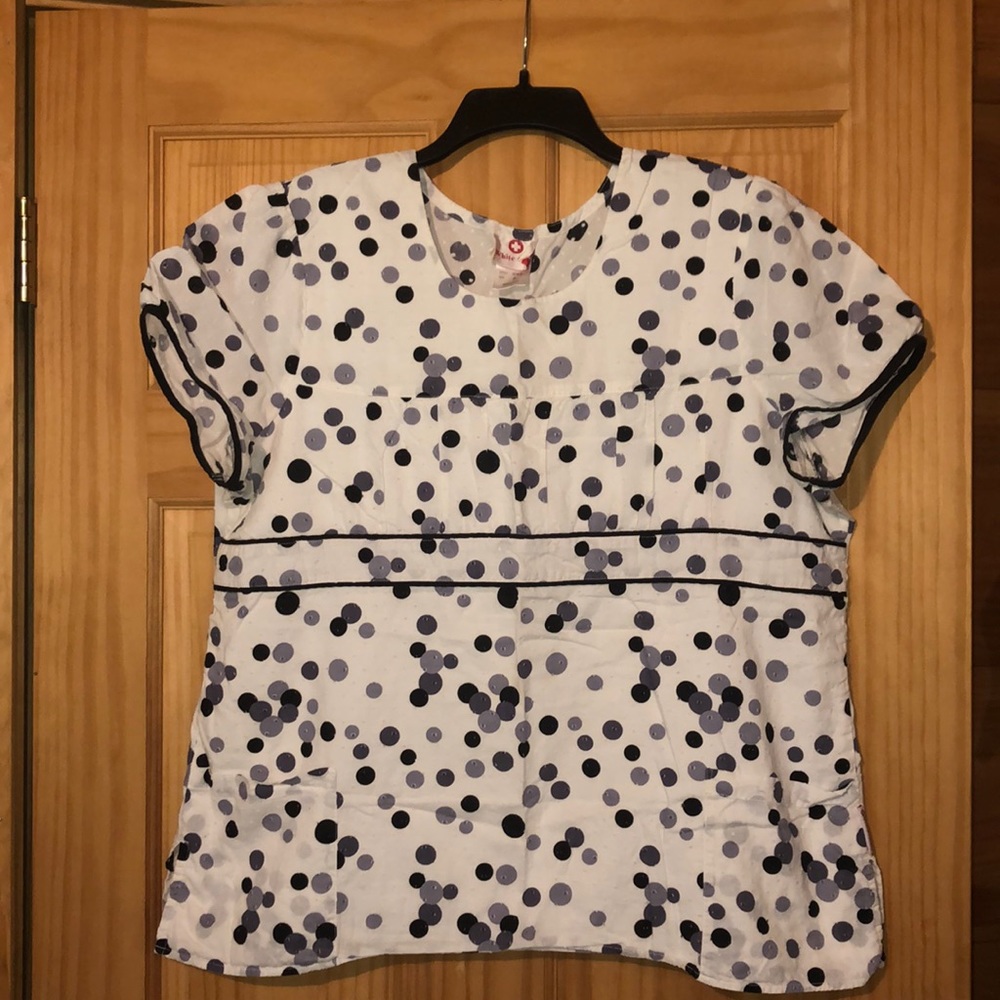 White Cross scrub top